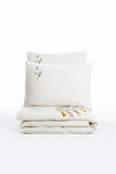 Lenjerie de Pat 2 Persoane Ranforce cu Broderie Delbin Roz