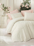 Lenjerie de Pat 2 Persoane Ranforce cu Broderie Orya Somon