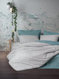 Lenjerie de Pat 2 Persoane cu Cearsaf cu Elastic Petite June Mint