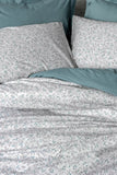 Lenjerie de Pat 2 Persoane cu Cearsaf cu Elastic Petite June Mint