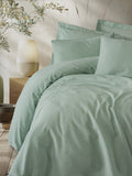Lenjerie de Pat 2 Persoane Ranforce Plaid Salvie