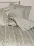 Lenjerie de Pat 2 Persoane din Satin de Bambus Smart Stripe Bej