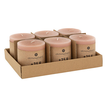 Lumanare rustica "Olia" - Roz deschis, 220 g - Atmosphera