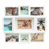 Decoratiune de perete, rama foto plastic alb 9 poze cali - Atmosphera