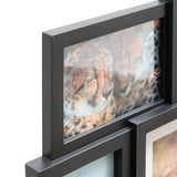 Decoratiune de perete, rama 9 fotografii plastic neagra cali - Atmosphera