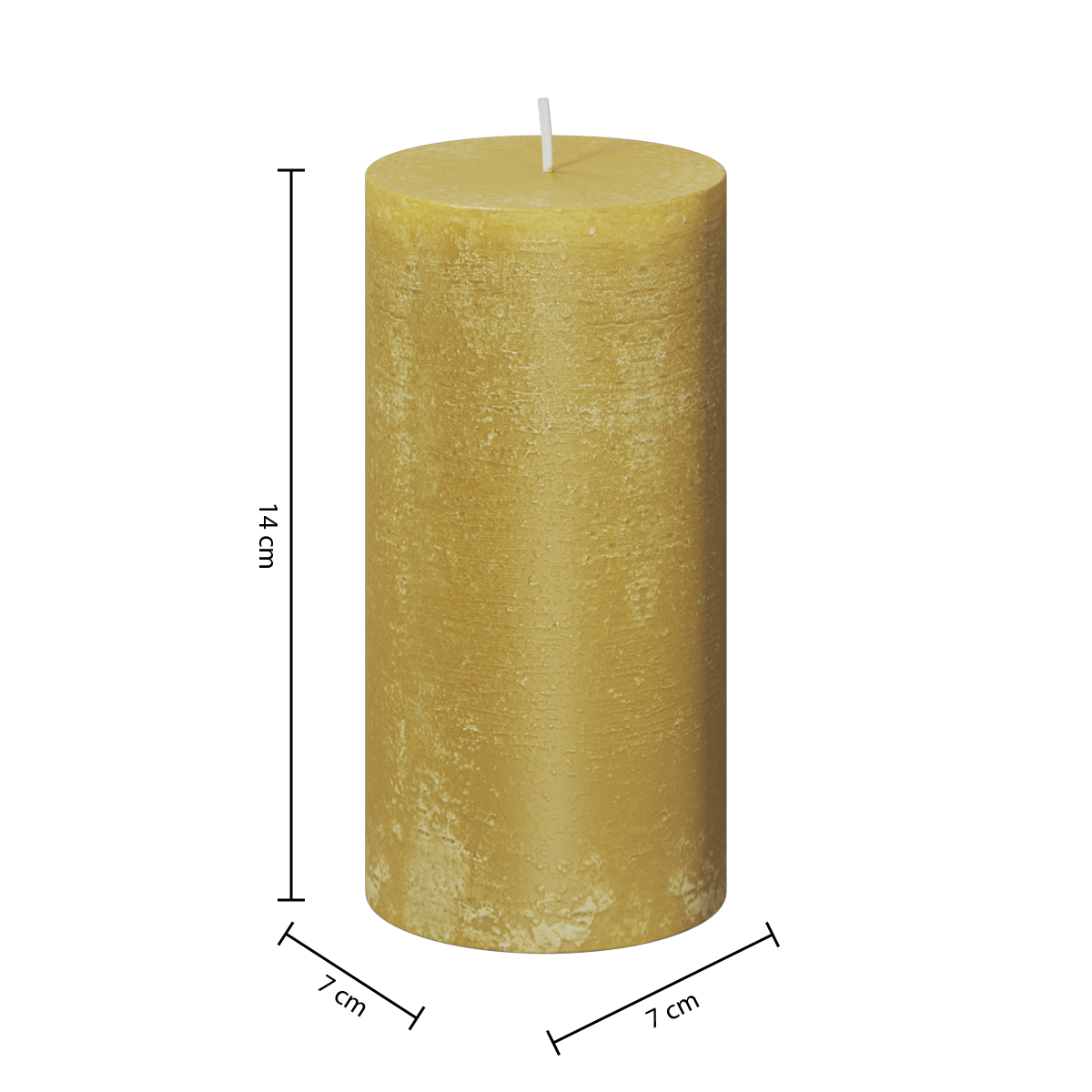 Lumanare rustica "Olia" - Galben, 445 g - Atmosphera