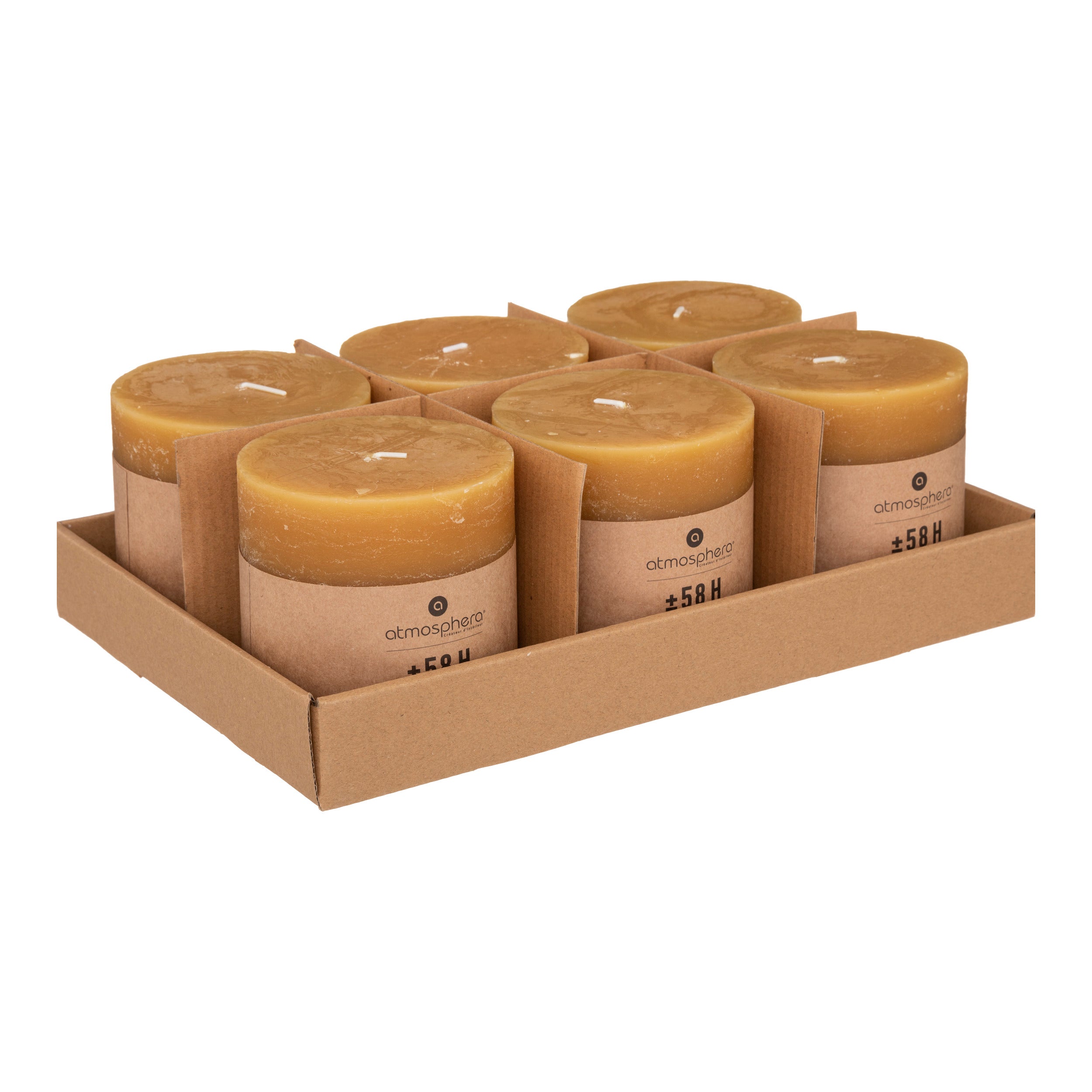 Lumanare rustica "Olia" - Galben, 663 g - Atmosphera