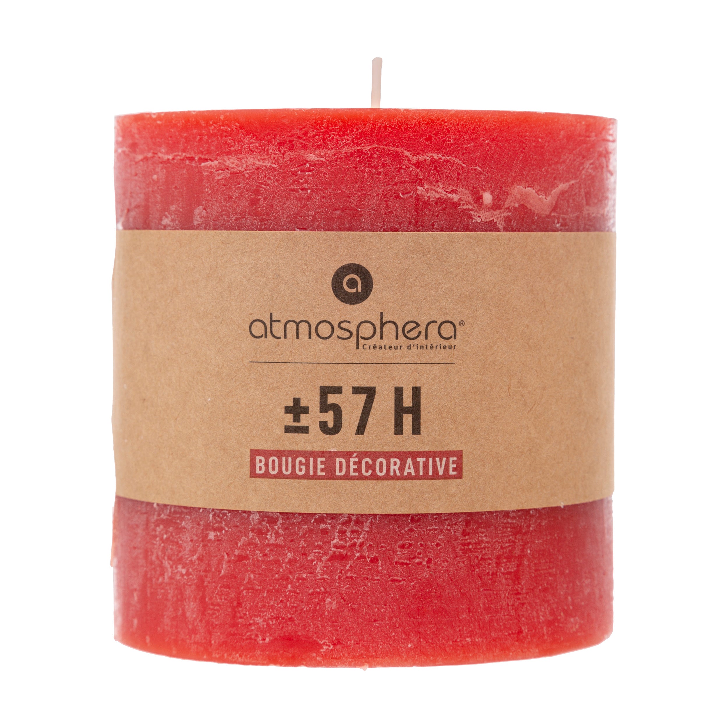 Lumanare rustica "Olia" - Rosu, 663 g - Atmosphera