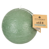 Lumanare sferica rustica "Olia" - Verde eucalipt, 445 g - Atmosphera