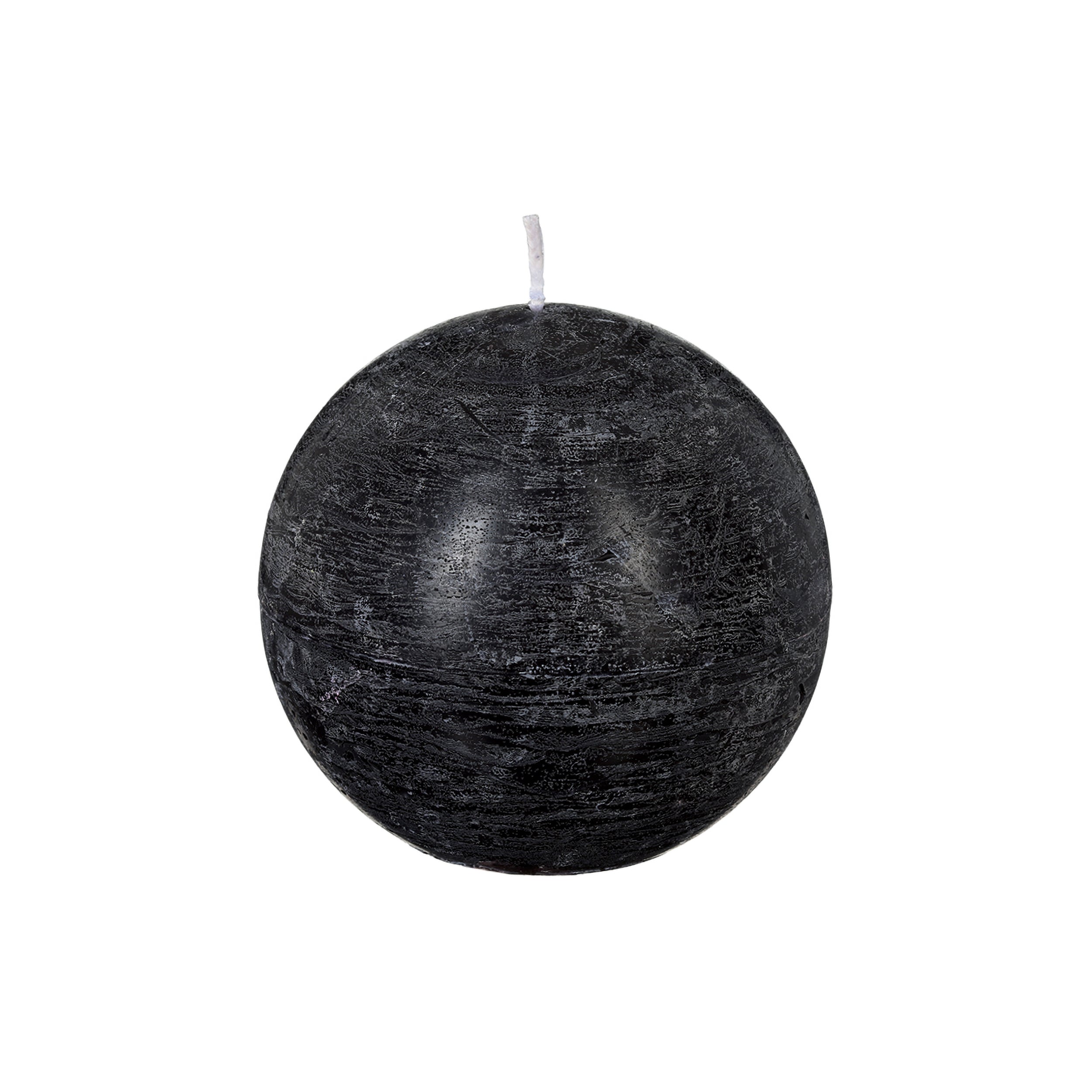 Lumanare sferica rustica "Olia" - Negru, 445 g - Atmosphera