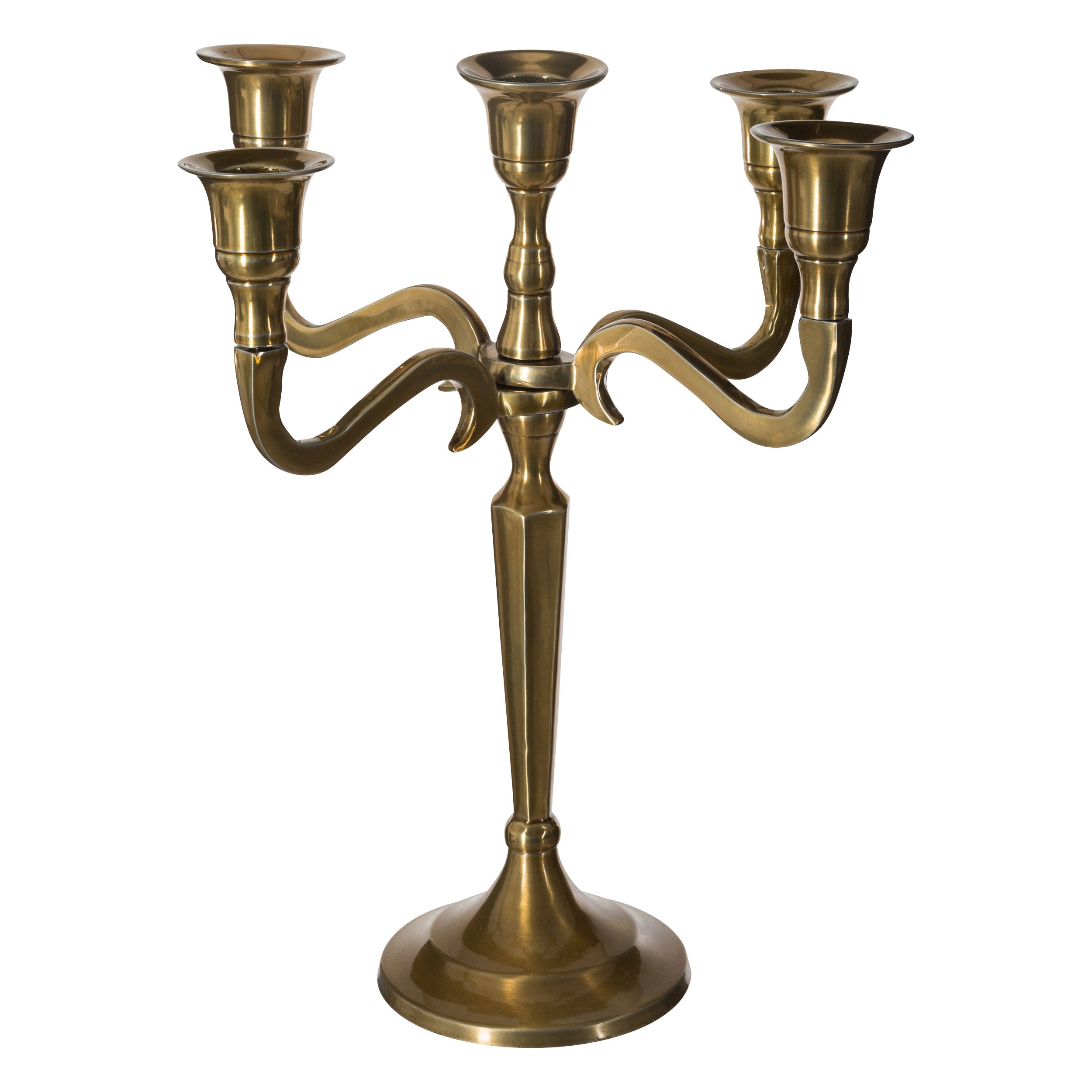 Decor pentru casa, sfesnic auriu 5 brate H27 cm - Atmosphera