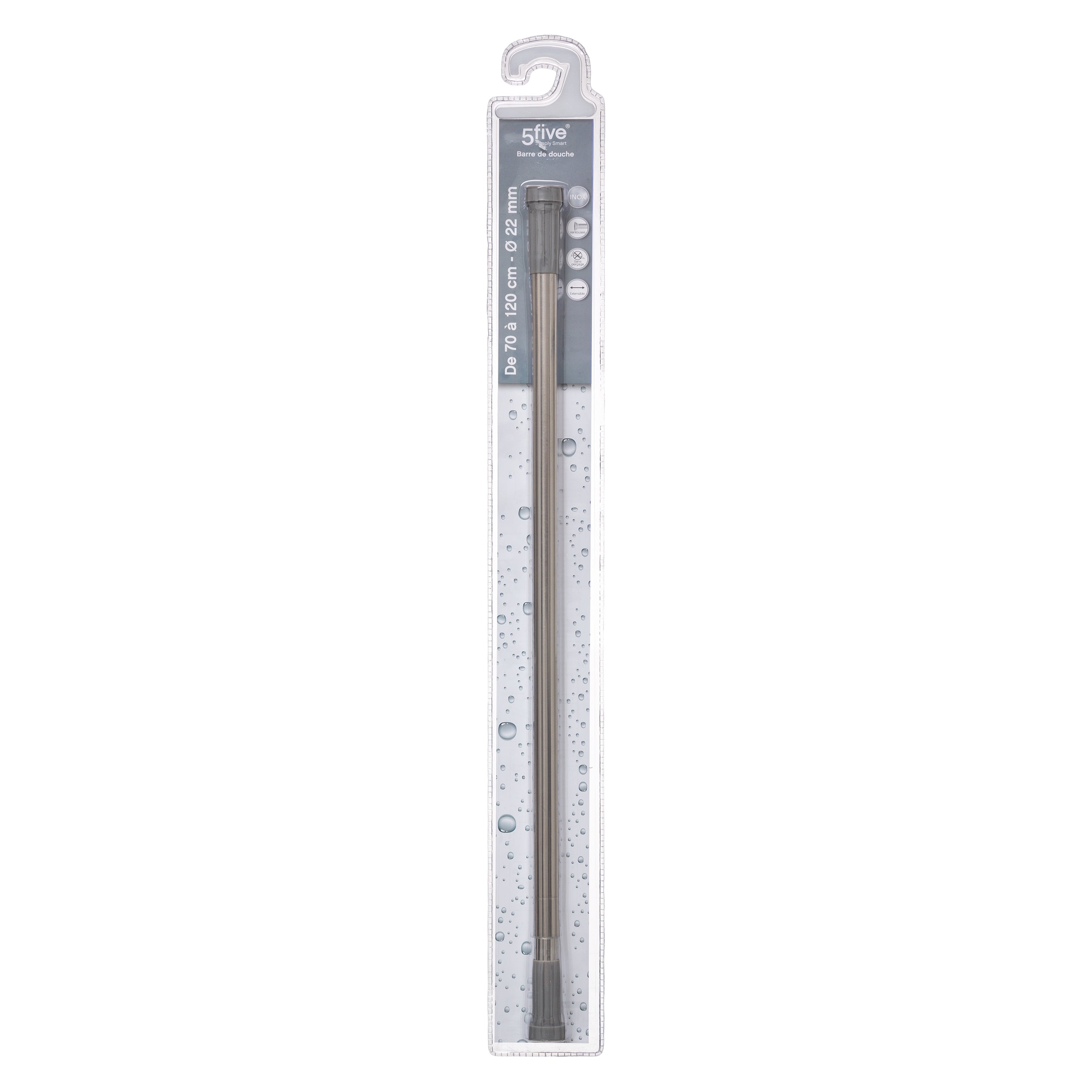 Bara perdea inox 70 x 120 cm - Five