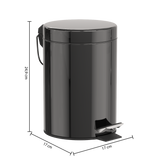 Cos gunoi 3 l negru - Five