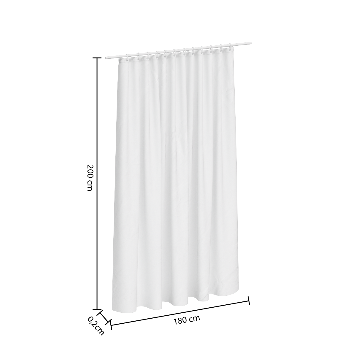 Perdea dus culoare alb - Five