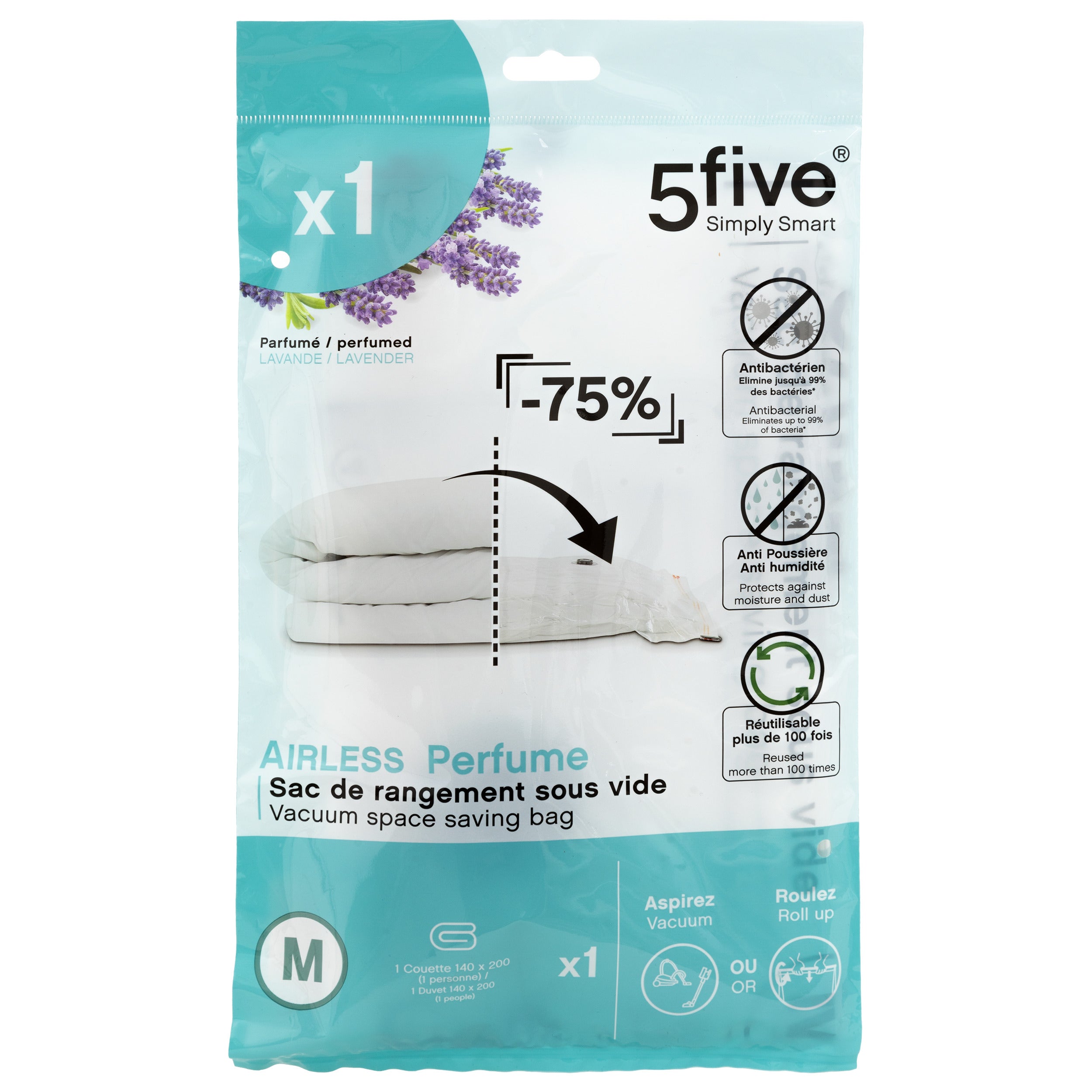 Organizator casa, punga vacuum m Airless parfum asortat - Five