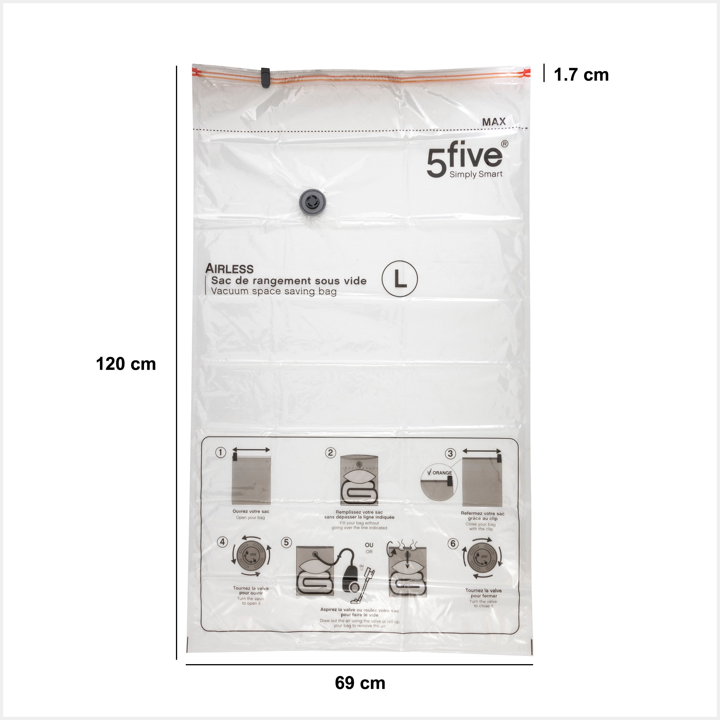 Organizator casa, punga vacuum l Airless parfum asortat - Five