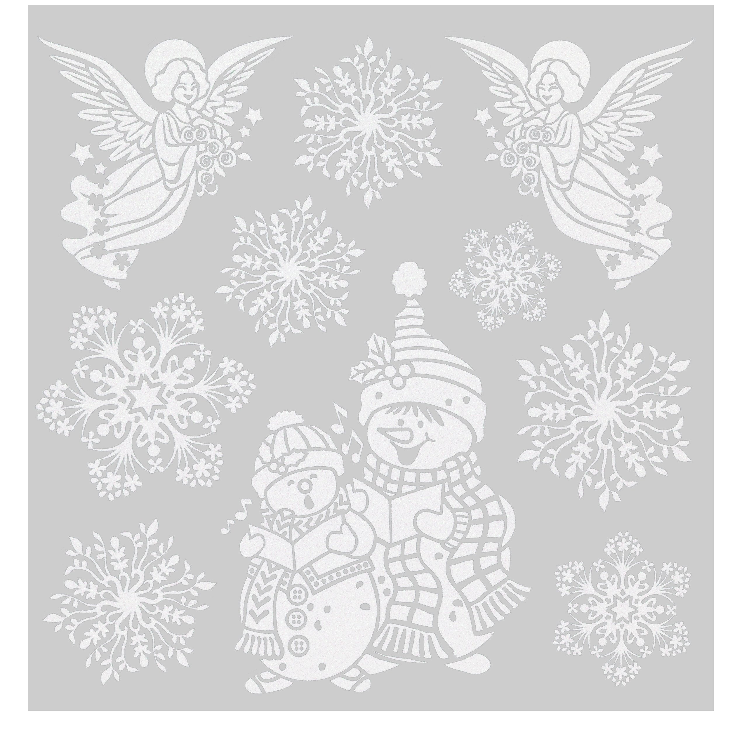 Sticker geam cu sclipici, 31,5 cm, asortat | Atmosphera