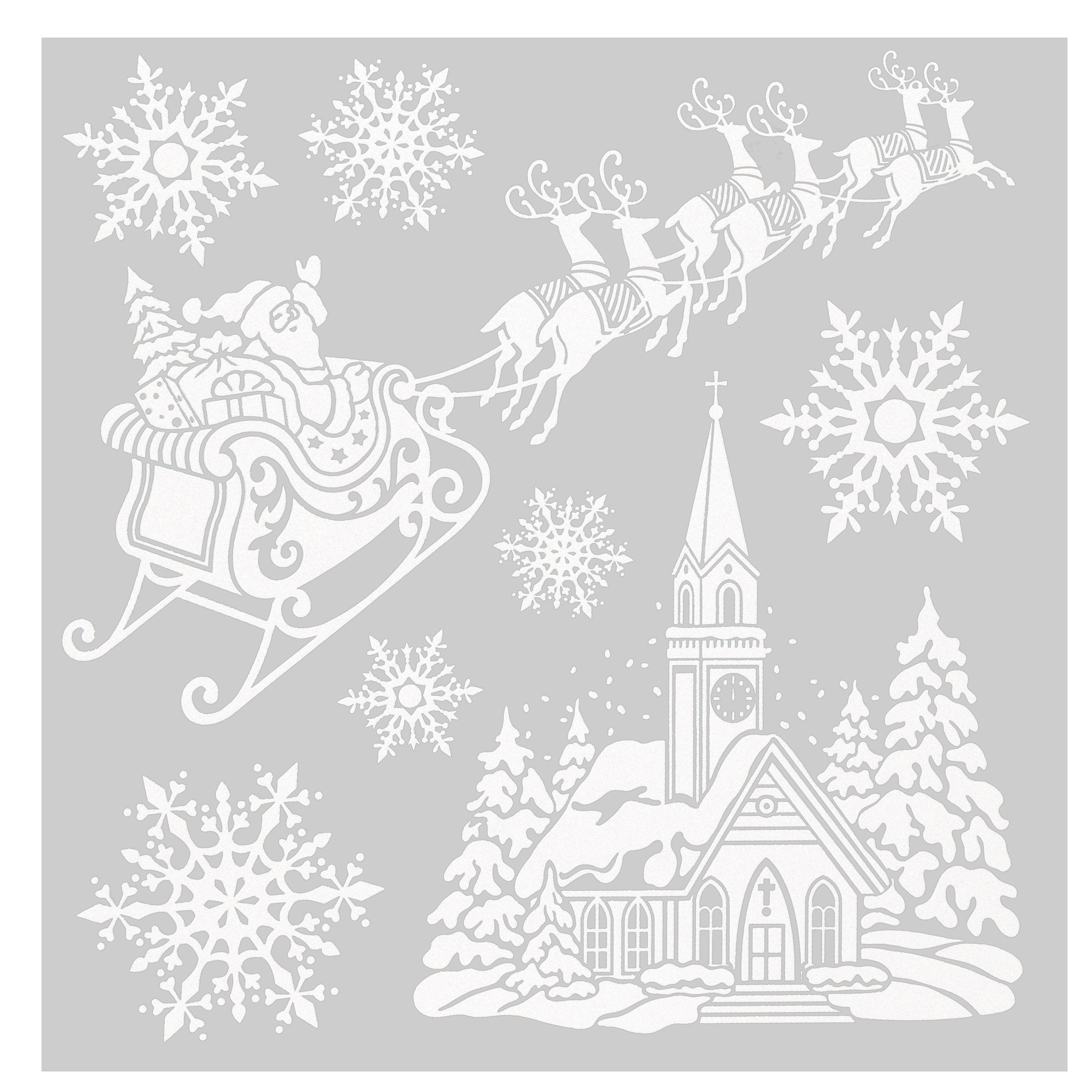 Sticker geam cu sclipici, 31,5 cm, asortat | Atmosphera