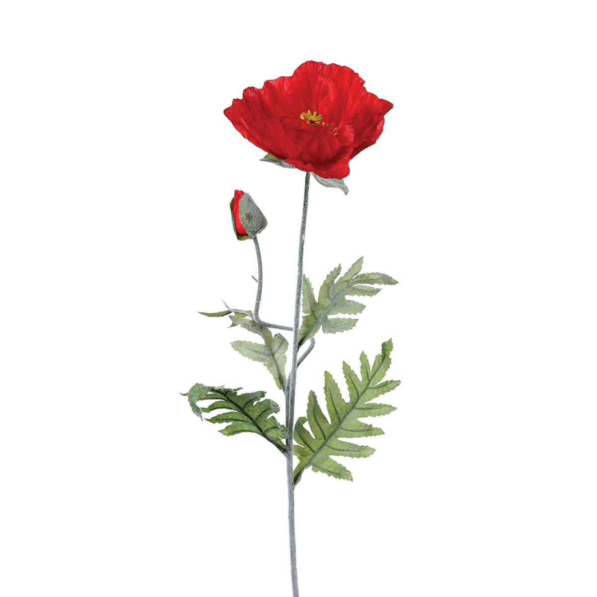 Floare decorativa, mac 1 cap H70 cm - Atmosphera