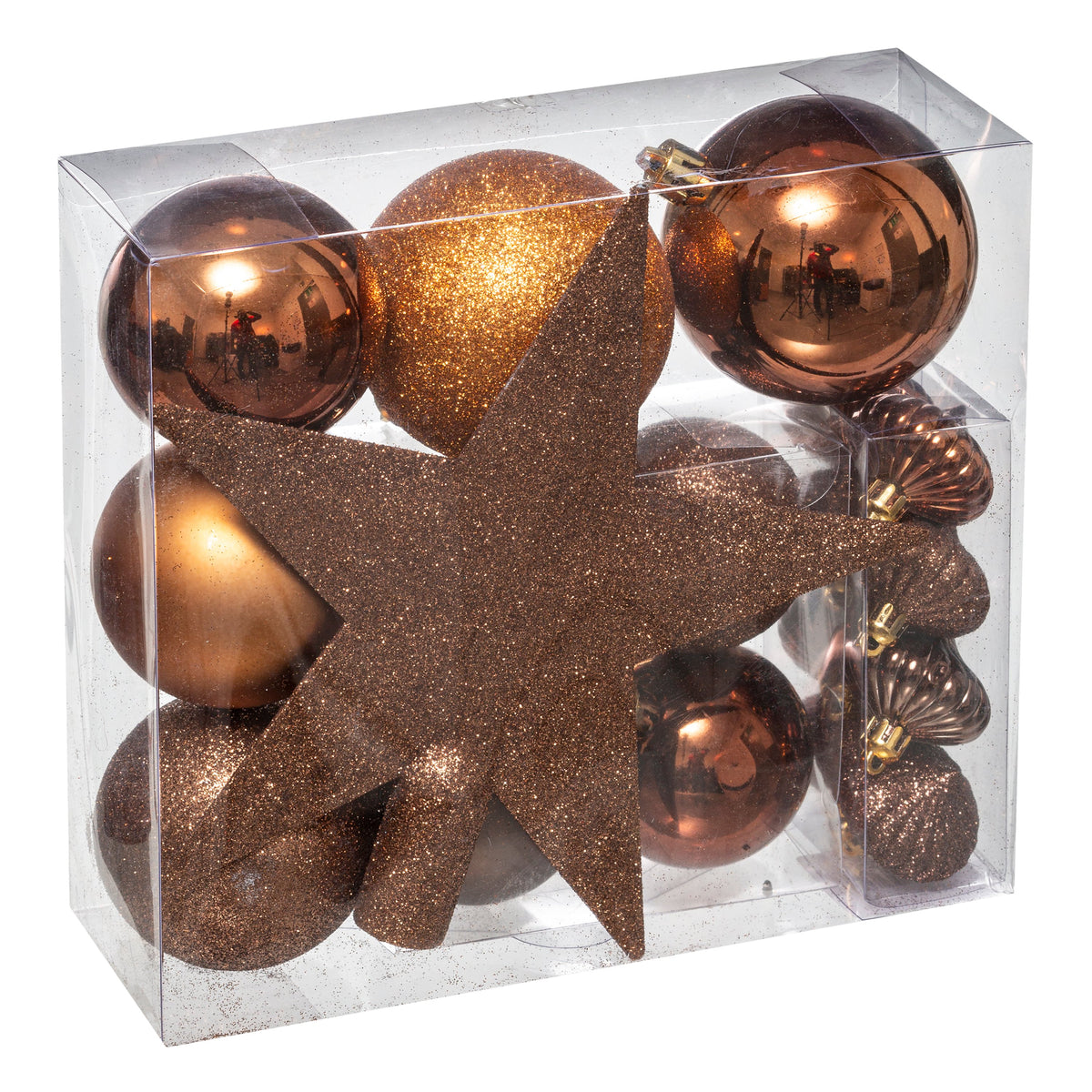 Set 18 piese decor brad, bronz | Atmosphera