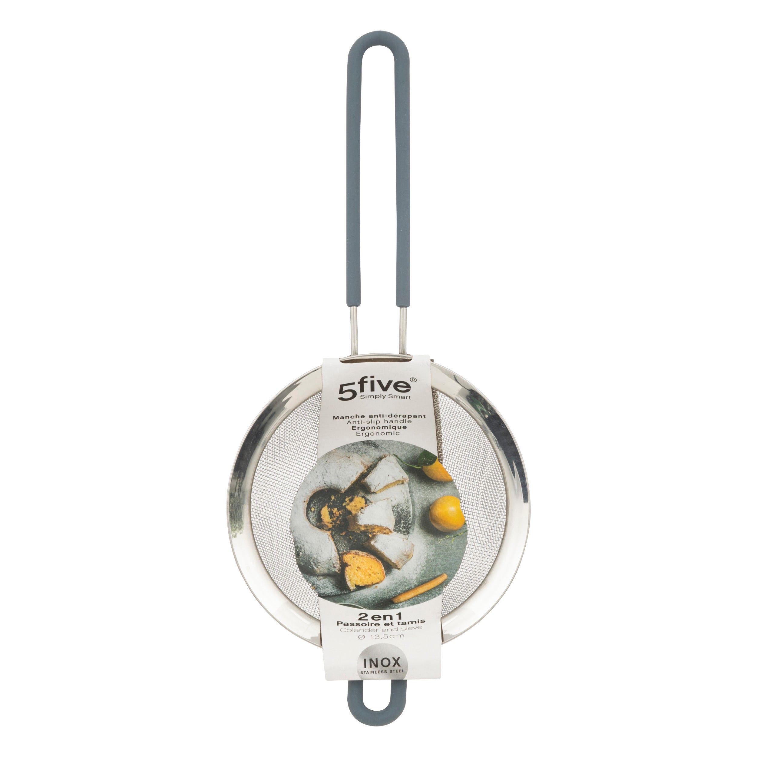 Strecuratoare inox cu silicon 13,5 cm - Five