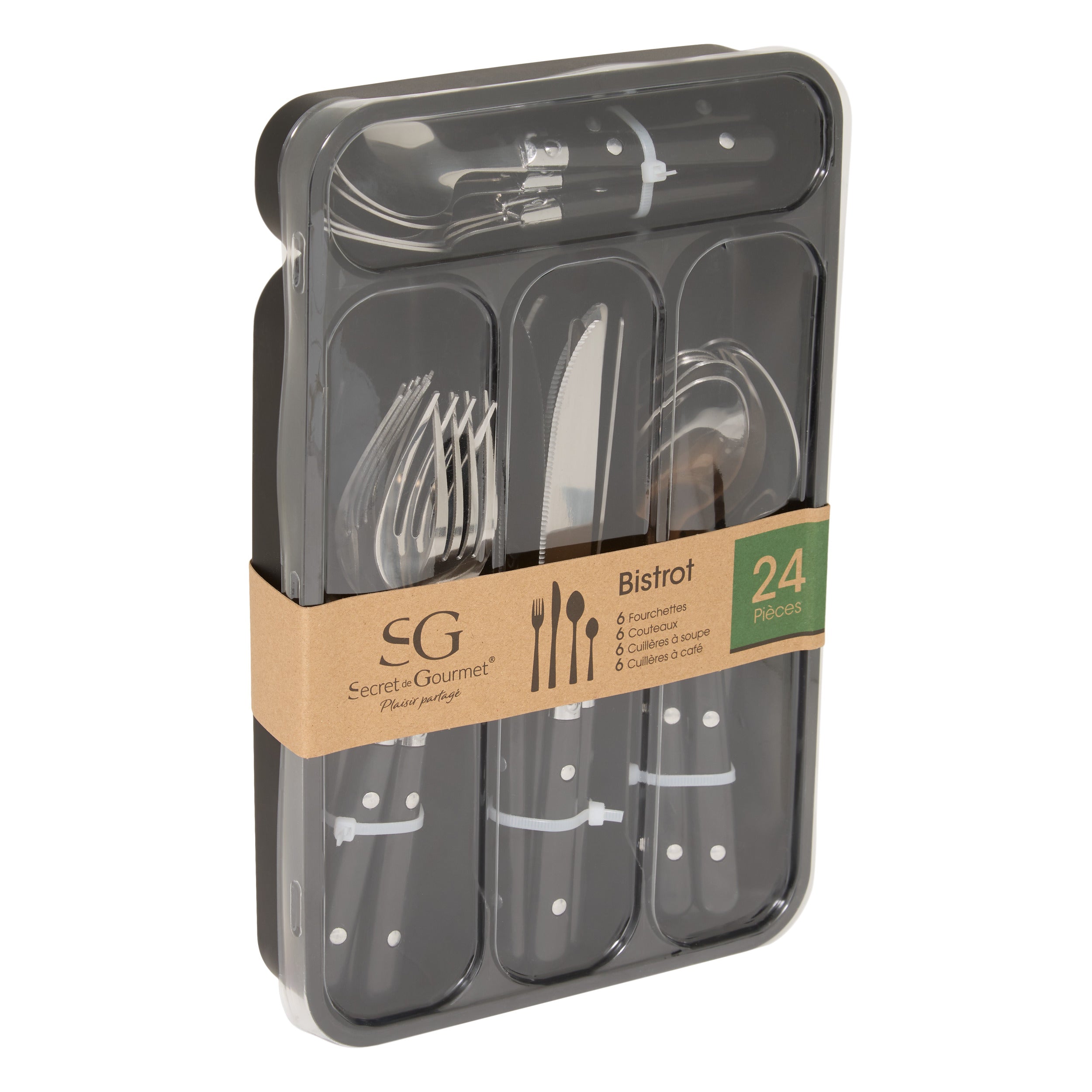 Set tacamuri 24 buc cu organizator - Secret de Gourmet