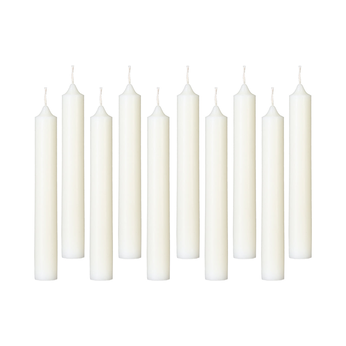 Lumanare betisor, 10 bucati - Alb ivoriu, 45 g - Atmosphera