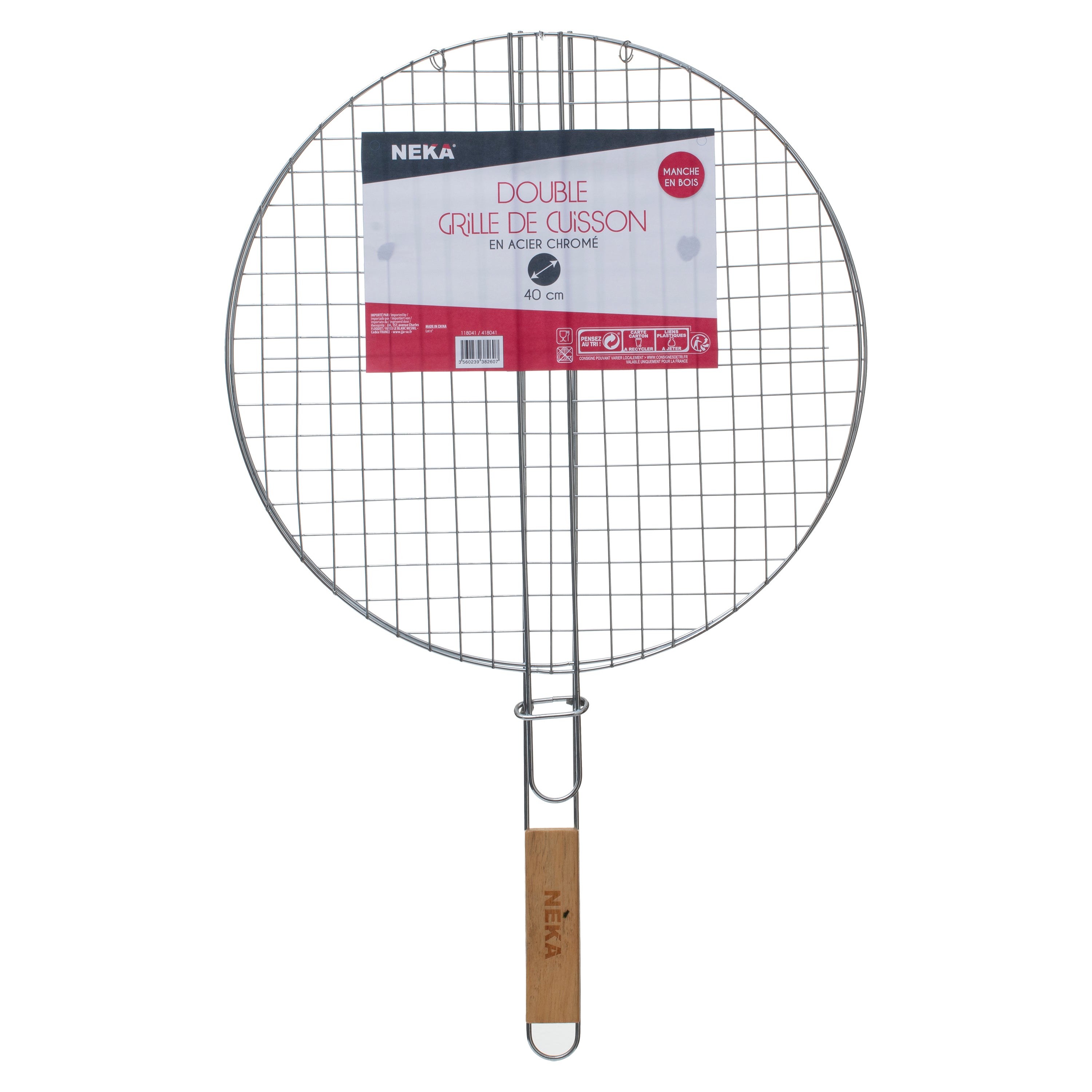 Gratar rotund bbq 40 cm cromat - Neka
