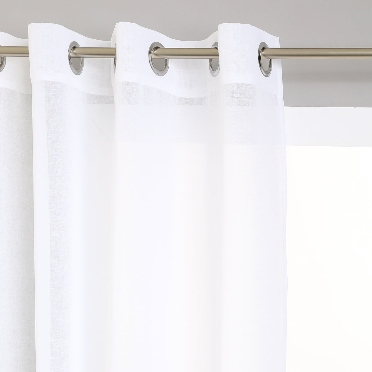 Perdea voal etamina alb 140 x 240 cm - Atmosphera