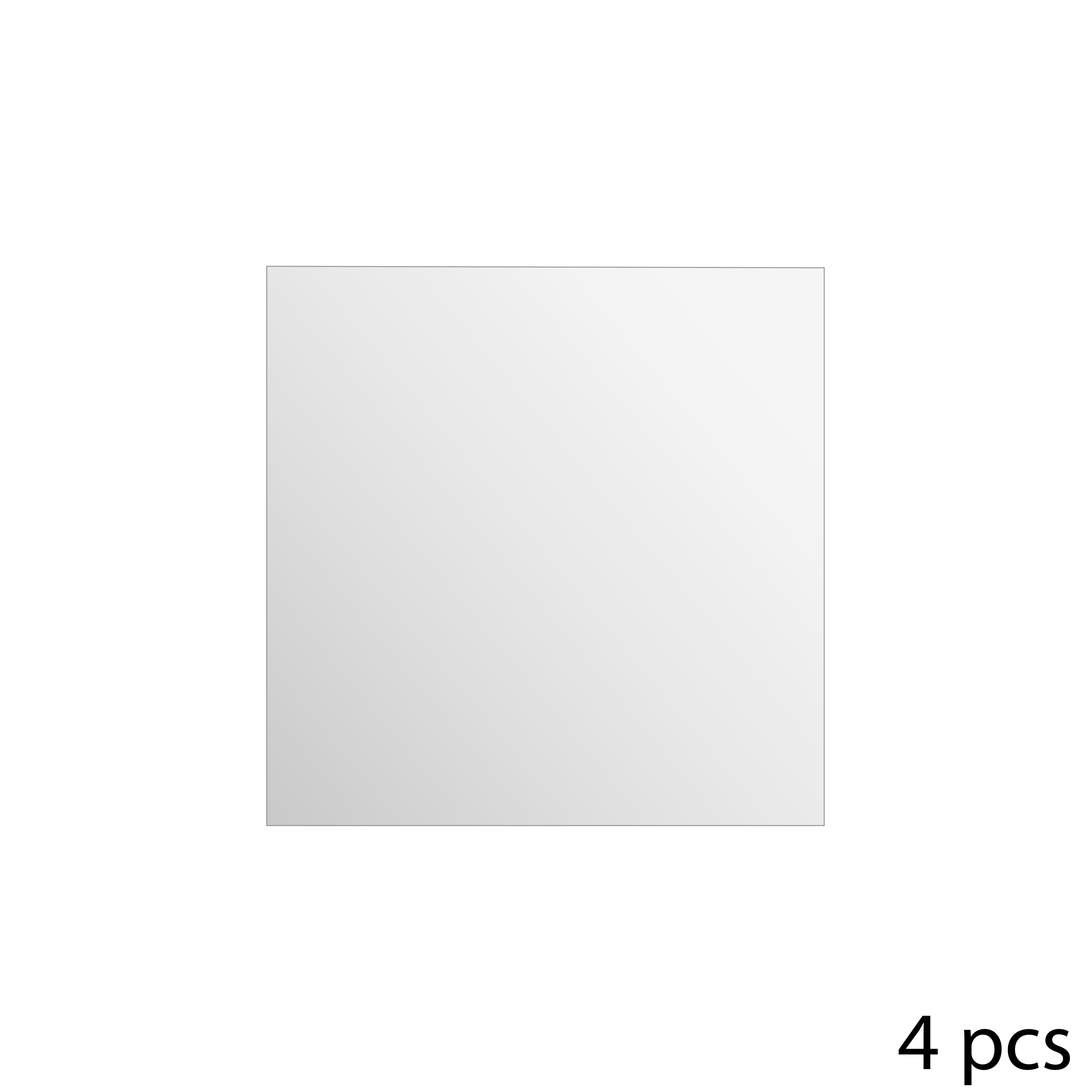 Oglinda baie set 4 bucati adezive 20x20 cm -Five