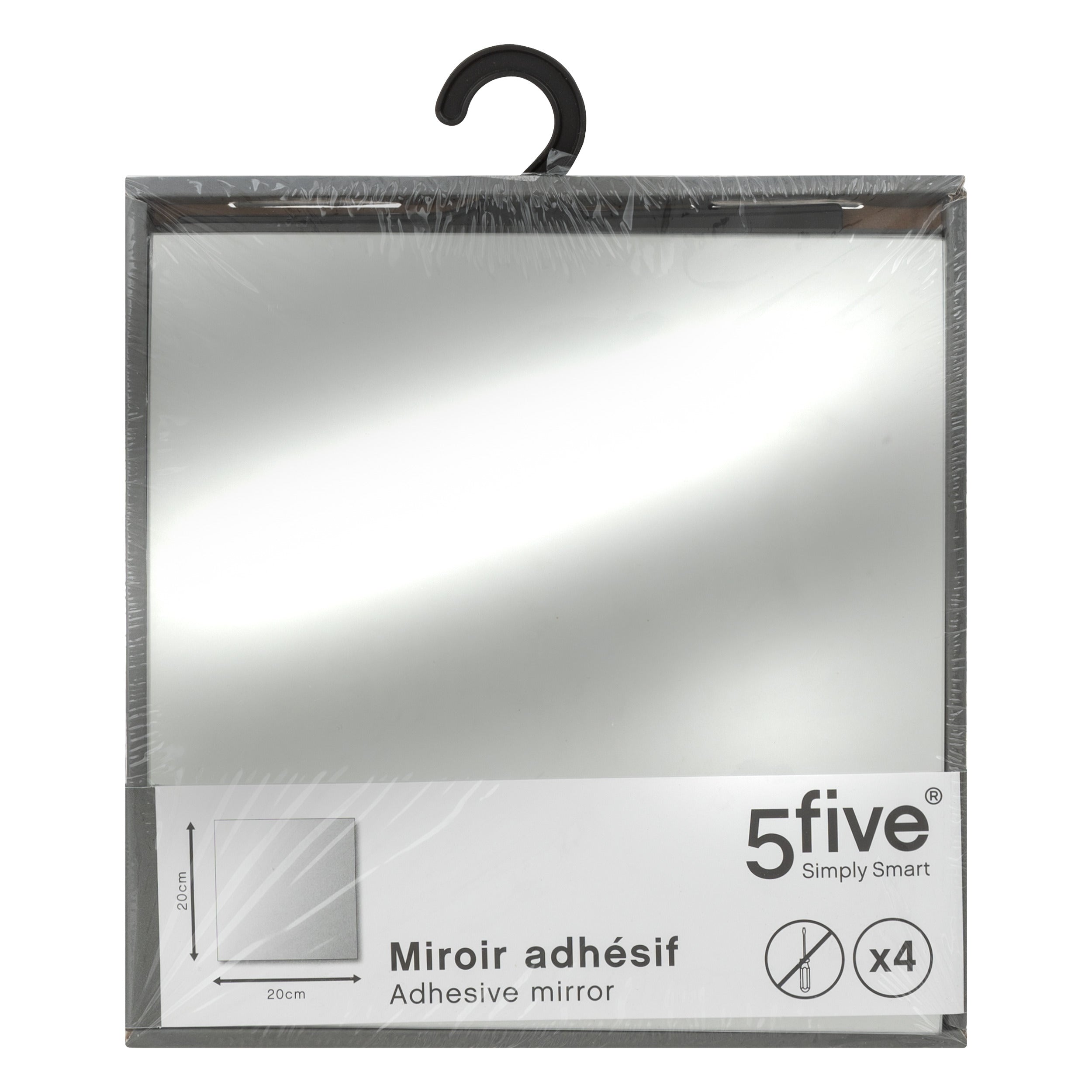 Oglinda baie set 4 bucati adezive 20x20 cm -Five