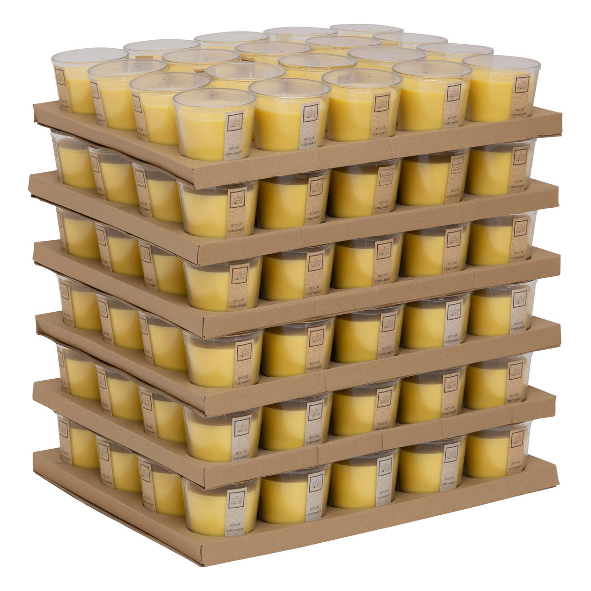 Lumanare citronella, suport sticla, 510 g
