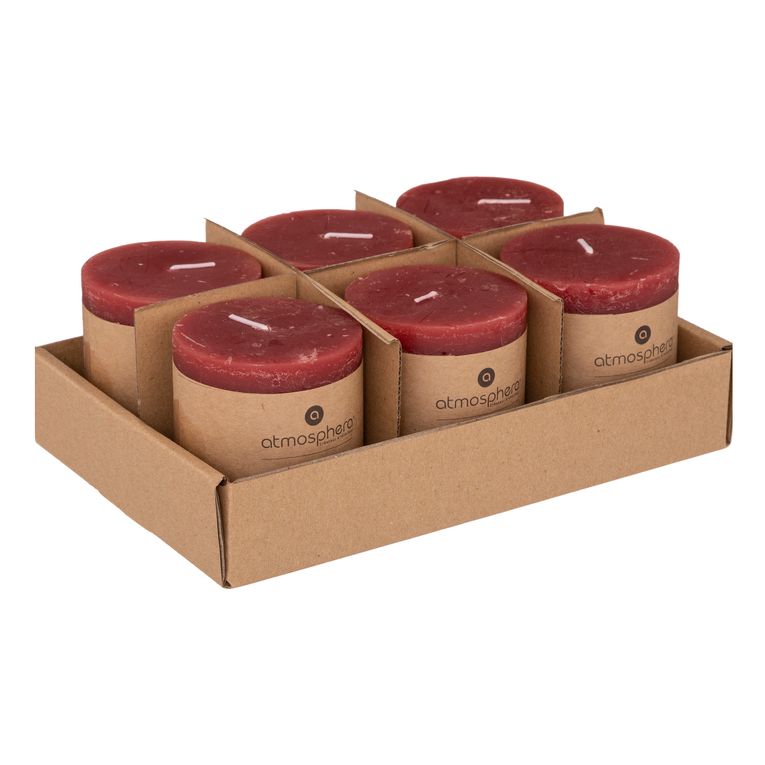 Lumanare rustica "Olia" - Rosu, 220 g - Atmosphera