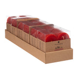 Lumanare rustica "Olia", 4 bucati - Rosu, 60 g - Atmosphera