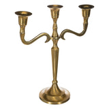 Candelabru argintiu cu 3 brate, 27 cm, metal