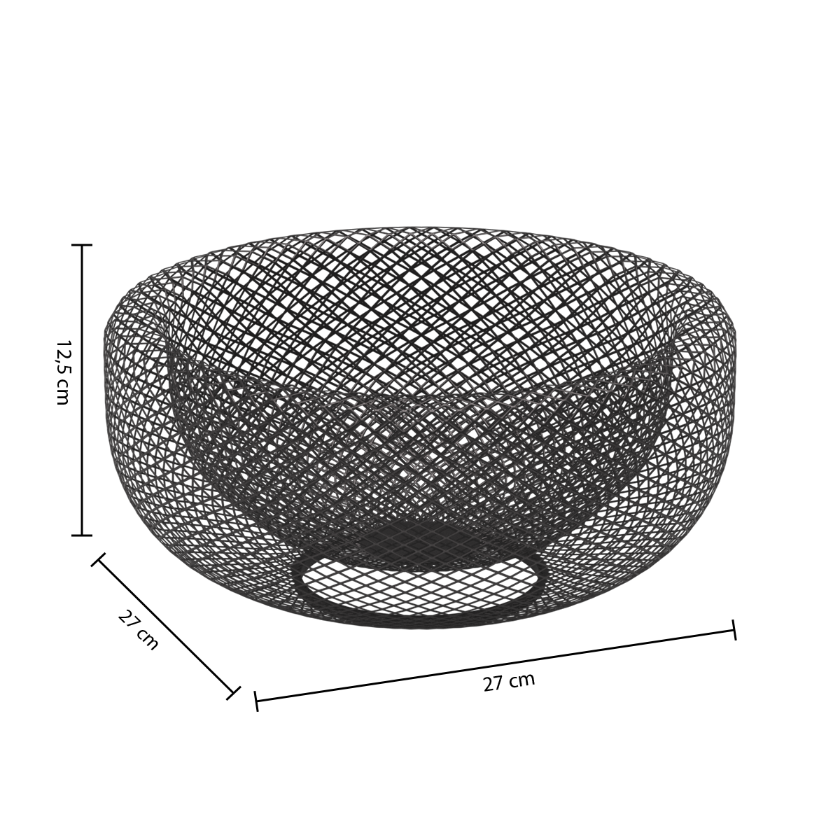 Cos fructe D27 cm negru mayaj - Five