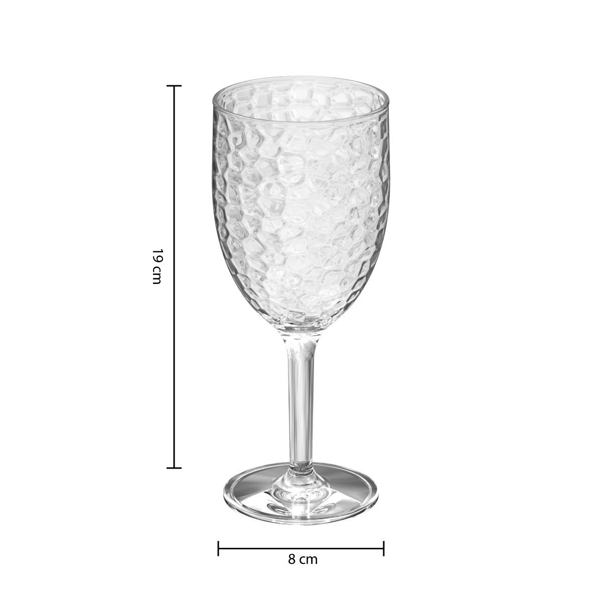 Pahar vin transparent estiva - Five