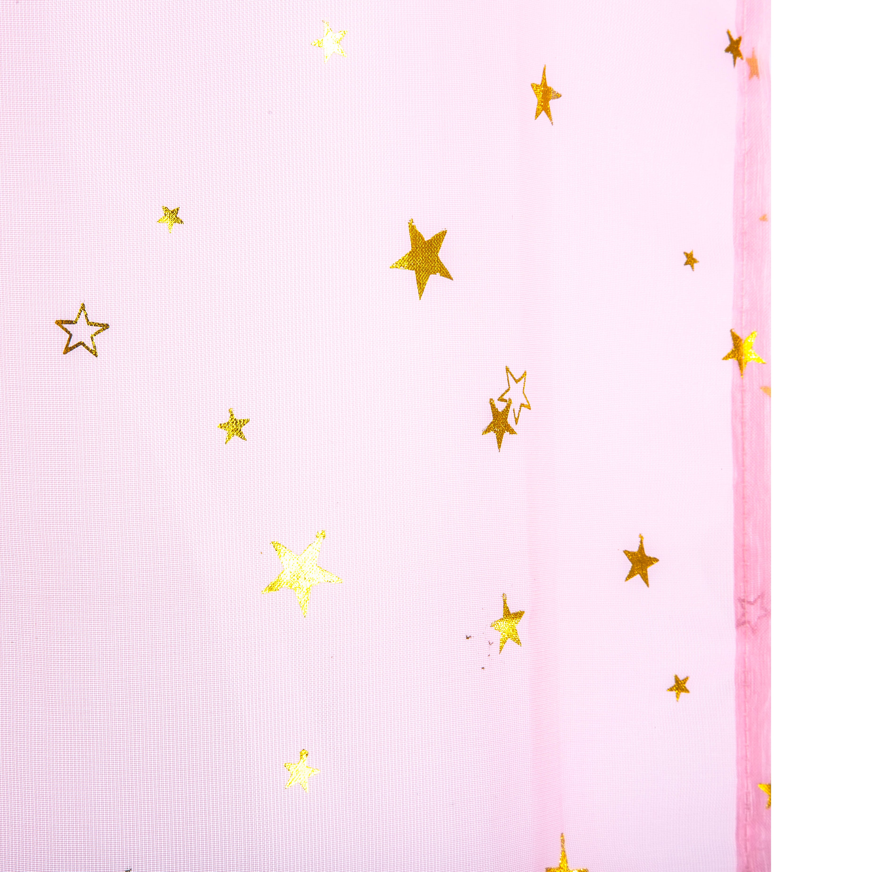 Decoratiune copii, voal cu imprimare folie stea - Atmosphera For Kids