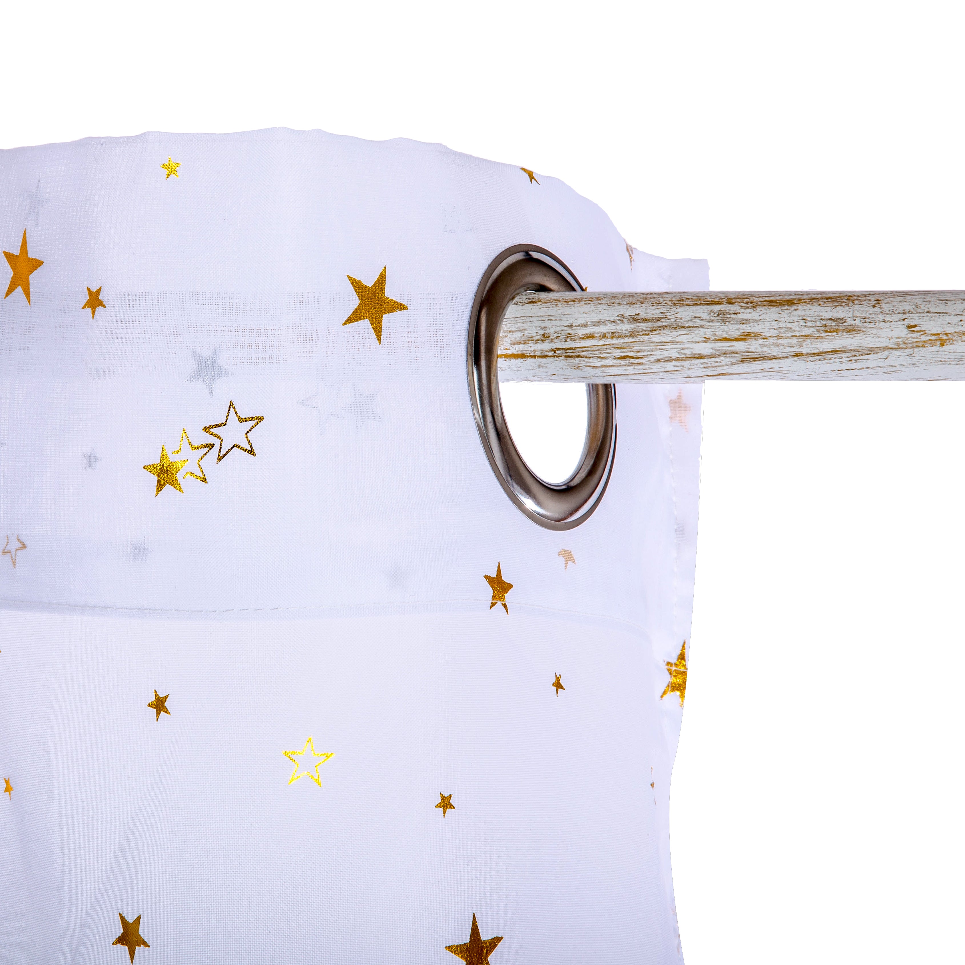 Decoratiune copii, voal cu imprimare folie stea - Atmosphera For Kids