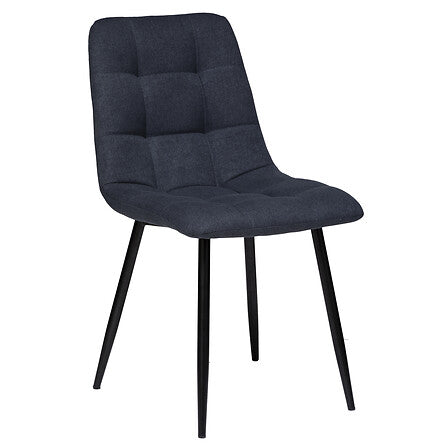 Scaun dining Sirac, gri inchis/negru ,textil- Atmosphera