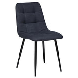 Scaun dining Sirac, gri inchis/negru ,textil- Atmosphera