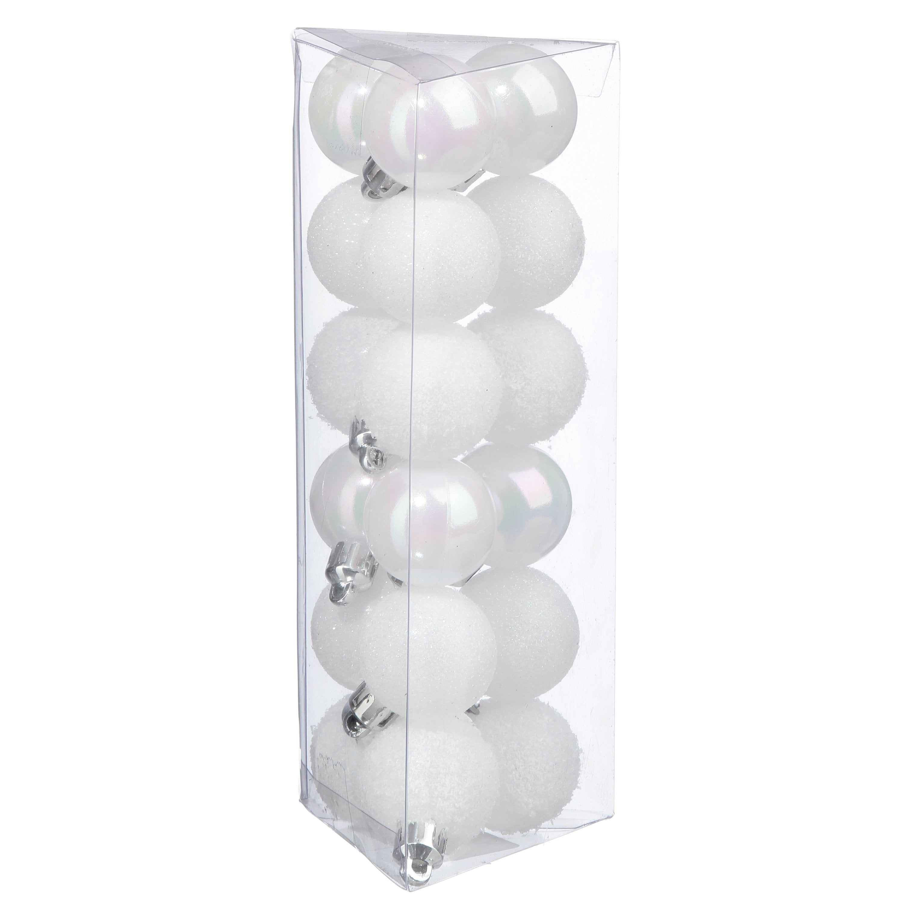 Set 18 globuri, D 3 cm, albe | Atmosphera