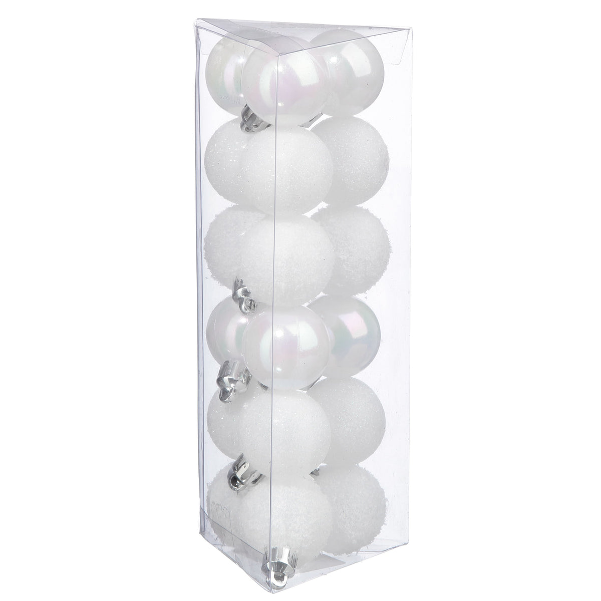 Set 18 globuri, D 3 cm, albe | Atmosphera