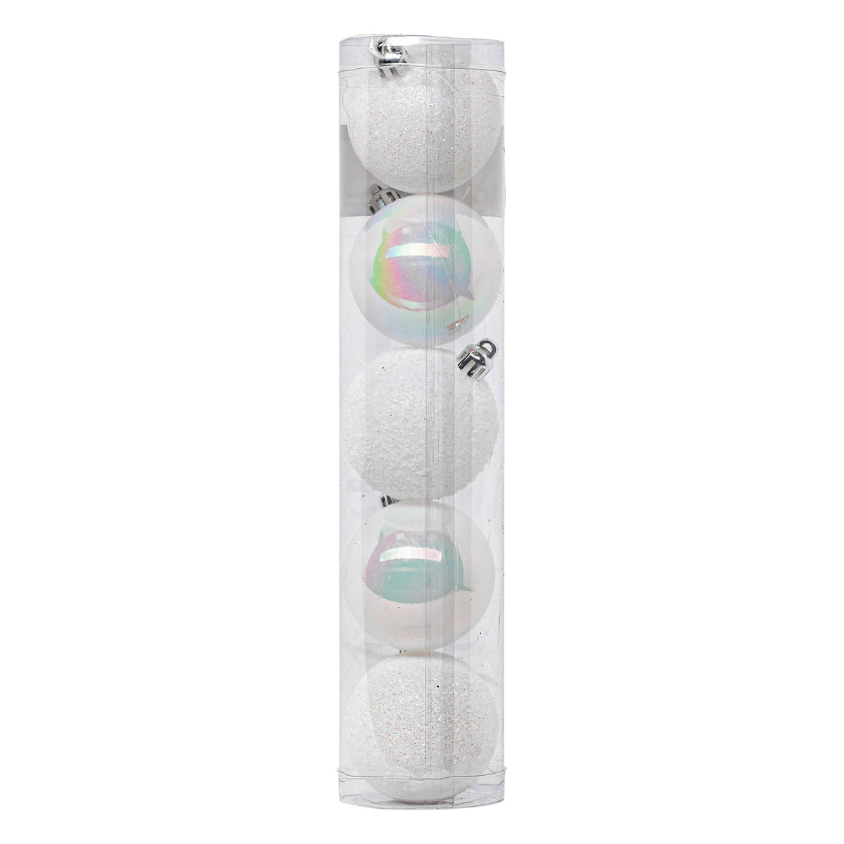 Set 5 globuri, D 5 cm, albe | Atmosphera