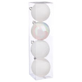 Set 4 globuri, D 8 cm, albe | Atmosphera