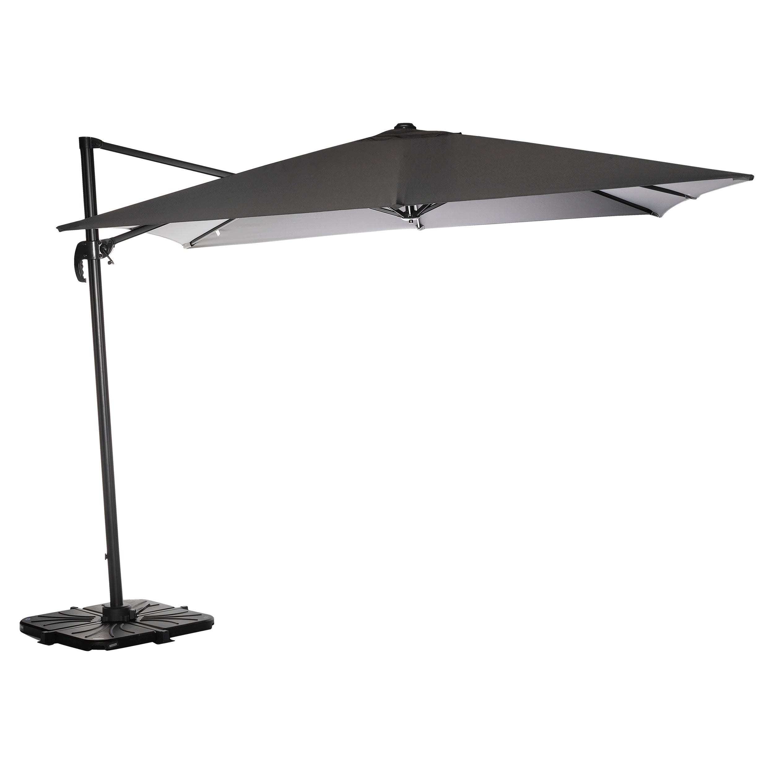 Umbrela de soare cantilever Cayo 3x3 din ardezie - Hesperide