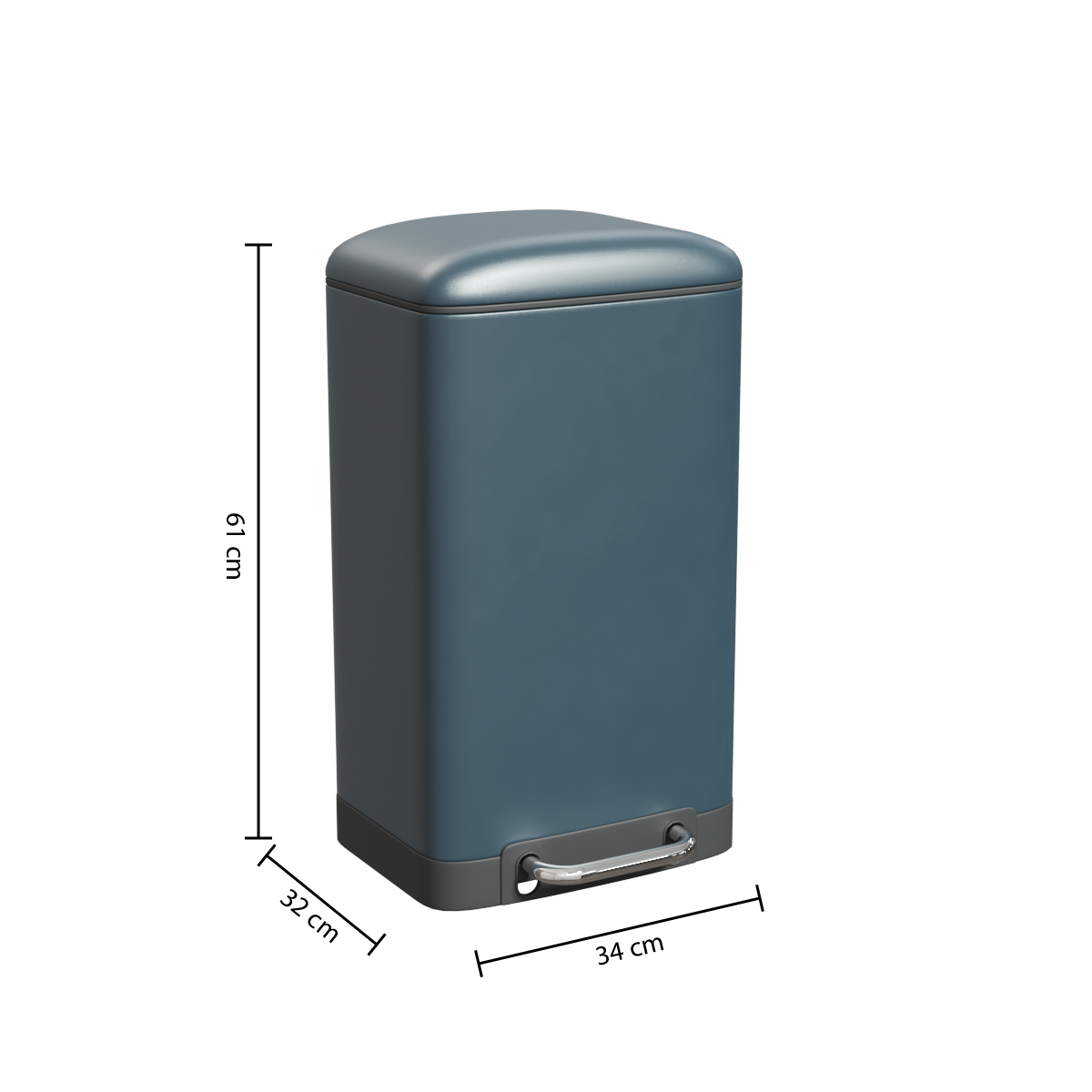 Cos gunoi metal 30 l ariane albastru - Five