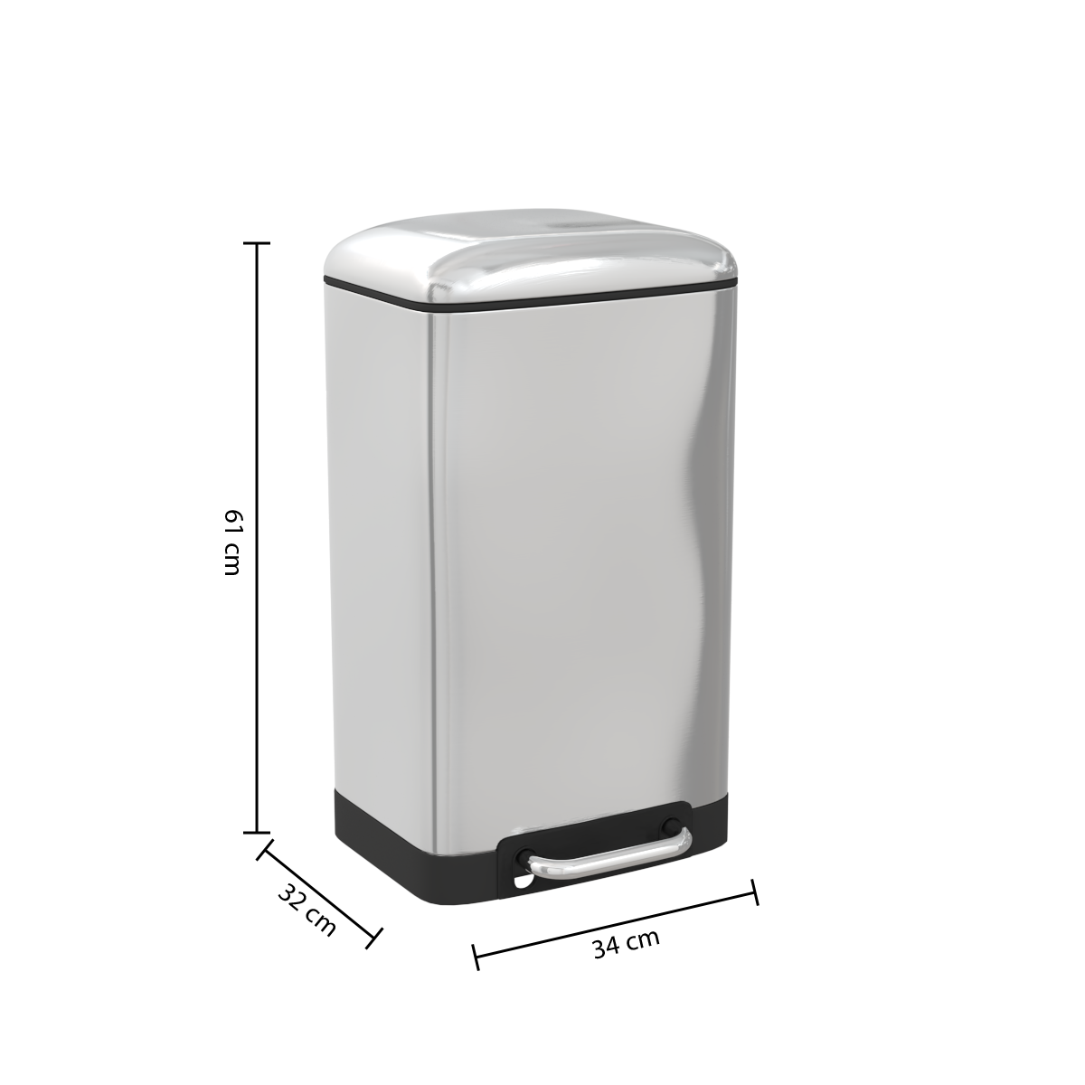 Cos de gunoi metal 30 l ariane otel - Five