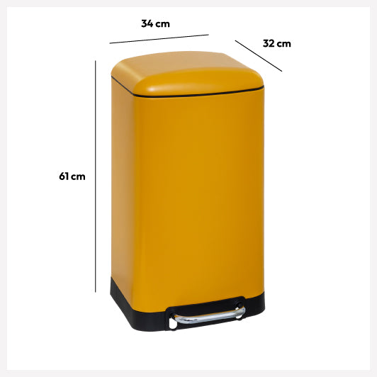 Cos de gunoi metal galben 30 l ariane - Five