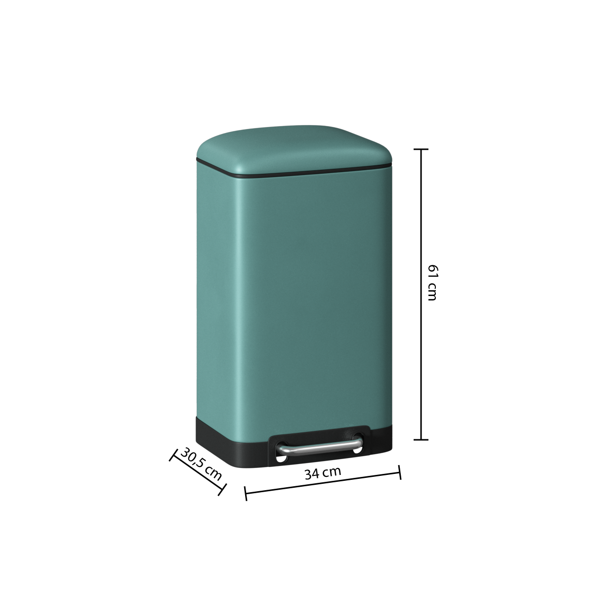 Cos gunoi metal 30 l verde ariane - Five